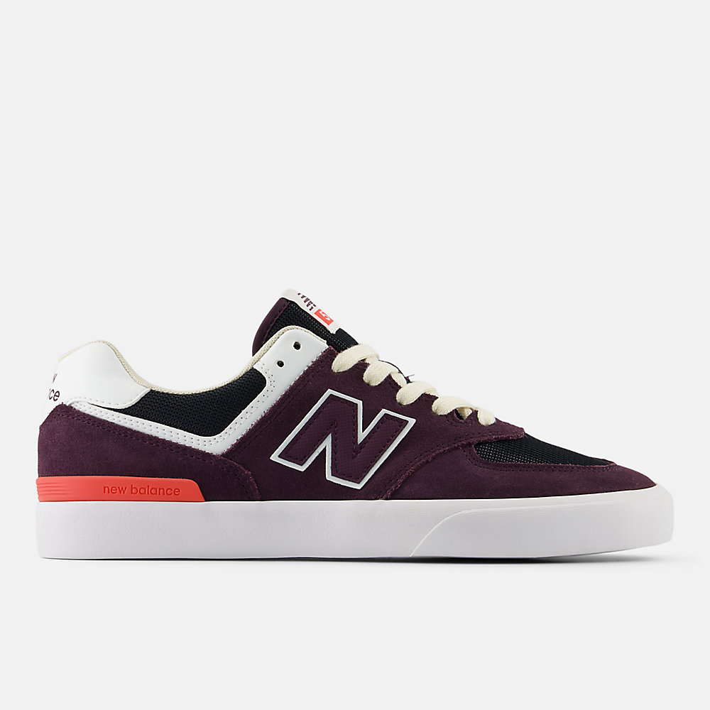 New Balance NB Numeric 574 Vulc Shoes Plum Brown with White